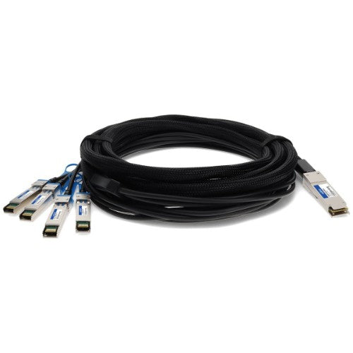 AddOn Networks JNP-QSFP-DACBO-3M-AO InfiniBand/fibre optic cable 118.1" (3 m) QSFP+ 4xSFP+ Black