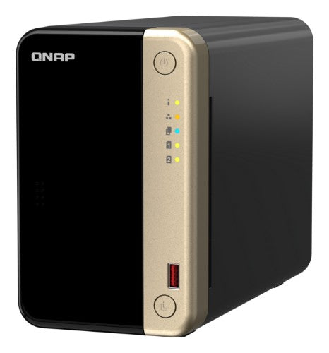 QNAP TS-264 NAS Tower Intel® Celeron® N5095 8 GB 0 TB QNAP Turbo System Black, Gold