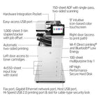HP LaserJet Enterprise M634z Wireless Multifunction Black and white Printer, Copier, Scanner; Duplex