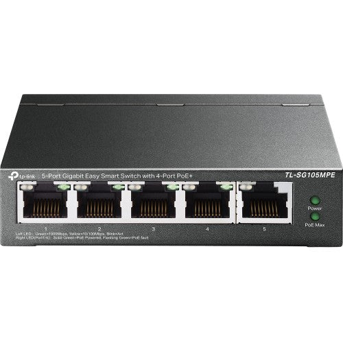 TP-Link TL-SG105MPE network switch L2 Gigabit Ethernet (10/100/1000) Power over Ethernet (PoE) Black
