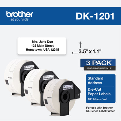 Brother DK-12013PK printer label White Self-adhesive printer label