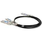 AddOn Networks DAC-Q56DD2Q282-5M-AO InfiniBand/fibre optic cable 98.4" (2.5 m) QSFP-DD 2x QSFP28 Black, Metallic