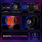Cooler Master V8 ACE 3DHP Processor Air cooler 4.72" (12 cm) Black 1 pc(s)