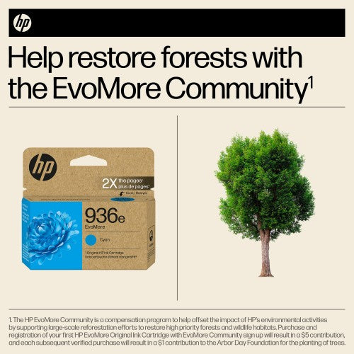 HP 936e EvoMore Cyan Original Ink Cartridge