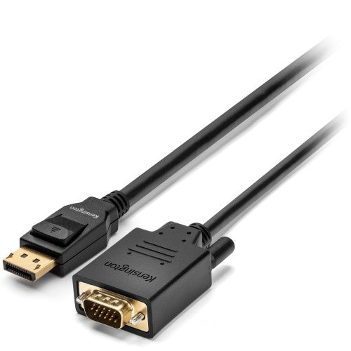 Kensington DisplayPort 1.2 (M) to VGA (M) Passive Unidirectional Cable, 6ft
