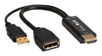 Tripp Lite P130-06N-DP-4K6 video cable adapter 10" (0.254 m) HDMI Type A (Standard) DisplayPort + USB Type-A Black