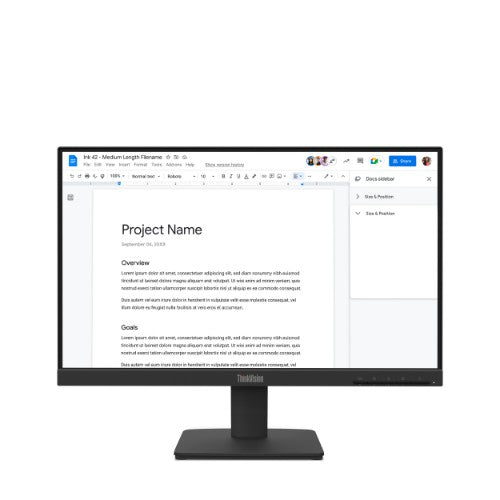 Lenovo ThinkVision S22-4e computer monitor 21.5" 1920 x 1080 pixels Full HD LED Black