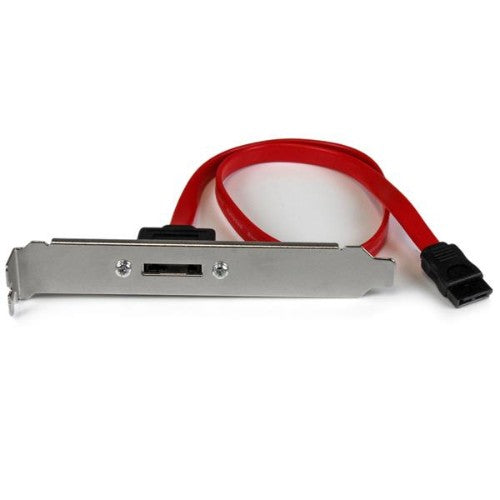 StarTech.com ESATAPLT18IN SATA cable 18" (0.457 m) SATA 7-pin eSATA Black, Red, Silver
