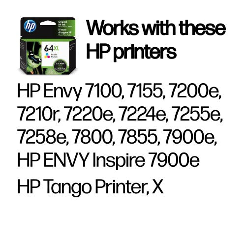 HP 64XL High Yield Tri-color Original Ink Cartridge