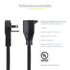 StarTech.com RTPAC1016 power cable Black 70.9" (1.8 m) NEMA 5-15P NEMA 5-15R