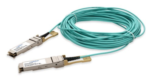 AddOn Networks P06153-B26-AO InfiniBand/fibre optic cable 1181.1" (30 m) QSFP56 AOC Aqua color, Stainless steel