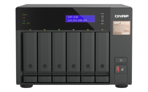 QNAP QVP-63B-US NAS/storage server Tower Intel® Core™ i3 16 GB DDR4 0 TB Black