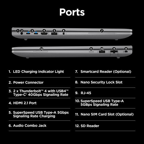 HP ZBook Power G11 Intel Core Ultra 5 135H Mobile workstation 16" WUXGA 16 GB DDR5-SDRAM 512 GB SSD NVIDIA RTX A500 Wi-Fi 6E (802.11ax) Windows 11 Pro Silver