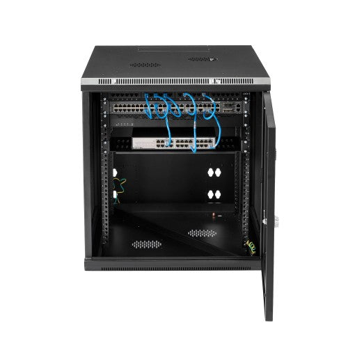 StarTech.com RK1232WALHM rack cabinet 12U Wall mounted rack Black