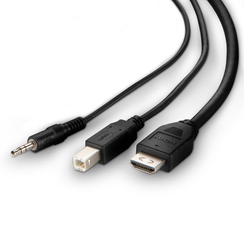 Belkin F1DN1CCBL-DH10t KVM cable Black 118.1" (3 m)