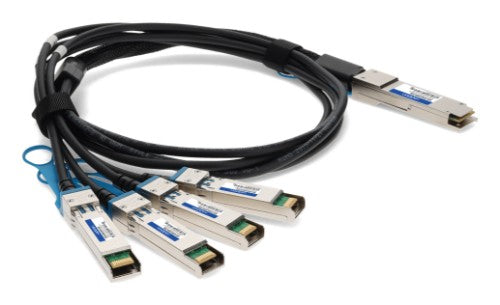 AddOn Networks ADD-Q28ALS28IN-P2M InfiniBand/fibre optic cable 78.7" (2 m) QSFP28 4x SFP28 DAC Black, Stainless steel