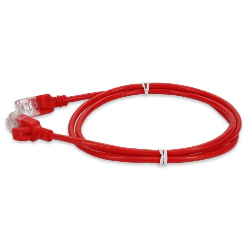 AddOn Networks ADD-1FSLCAT6A-RD networking cable Red 11.8" (0.3 m) Cat6a U/UTP (UTP) Round