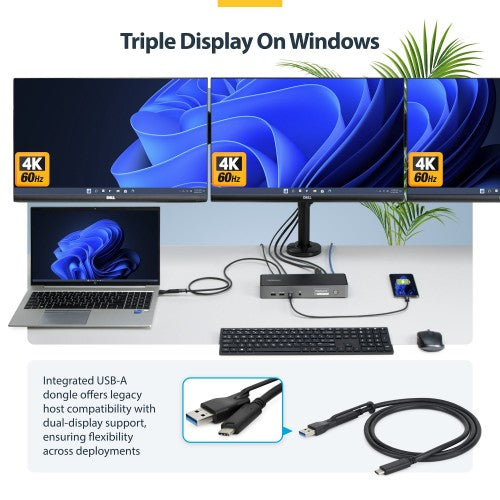 StarTech.com DK30C2DPEPRN laptop dock/port replicator Wired USB 3.2 Gen 2 (3.1 Gen 2) Type-C Gray