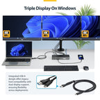 StarTech.com DK30C2DPEPRN laptop dock/port replicator Wired USB 3.2 Gen 2 (3.1 Gen 2) Type-C Gray