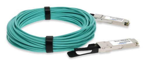AddOn Networks ADD-QCIQPA-AOC25M InfiniBand/fibre optic cable 984.3" (25 m) QSFP+ AOC Aqua color, Silver