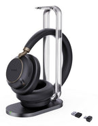 Yealink BH76 Plus + Charging Stand Teams USB-C/A Headset Wireless Head-band Calls/Music USB Type-C / USB Type-A Bluetooth Black