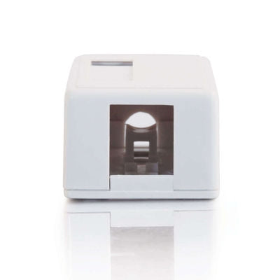 C2G Keystone Jack Surface Mount Box 1-Port Ivory