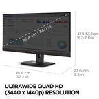 Viewsonic VG Series VG3456A computer monitor 34" 3440 x 1440 pixels Wide Quad HD LED Black