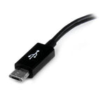 StarTech.com UUSBOTG USB cable USB 2.0 5" (0.127 m) Micro-USB B USB A 0.48 Gbit/s Black