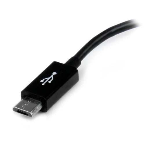 StarTech.com UUSBOTG USB cable USB 2.0 5" (0.127 m) Micro-USB B USB A 0.48 Gbit/s Black
