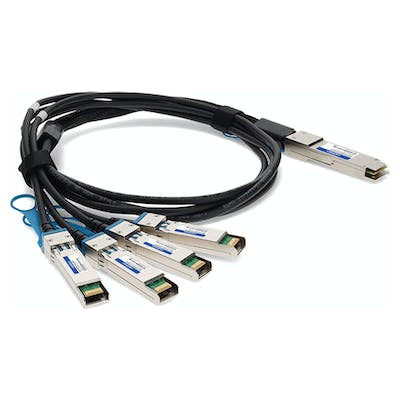 AddOn Networks QSFP-4SFP25G-CU15MAO InfiniBand/fibre optic cable 59.1" (1.5 m) QSFP28 4xSFP28 Black, Silver