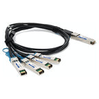 AddOn Networks QSFP-4SFP25G-CU15MAO InfiniBand/fibre optic cable 59.1" (1.5 m) QSFP28 4xSFP28 Black, Silver