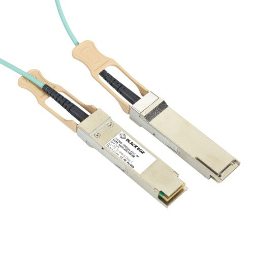Black Box QSFP-100G-AOC15M-BB InfiniBand/fibre optic cable 590.6" (15 m) QSFP28 Aqua color