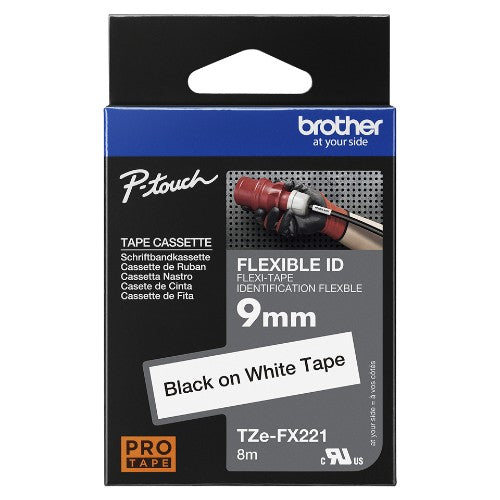 TZE-FX221 P-Touch Ribbon, 9mm x 8m
