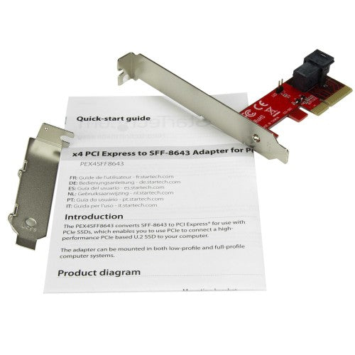 StarTech.com PEX4SFF8643 interface cards/adapter Internal U.2
