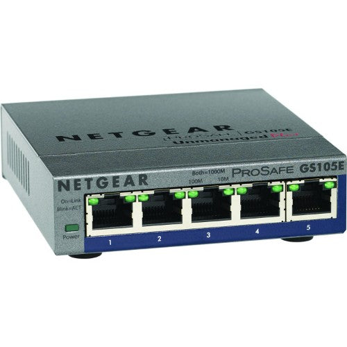NETGEAR GS105E Managed L2/L3 Gigabit Ethernet (10/100/1000) Gray