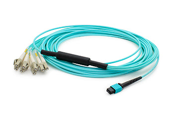 AddOn Networks 3m MPO - 4xLC InfiniBand/fibre optic cable 118.1" (3 m) MPO/MTP LC Blue