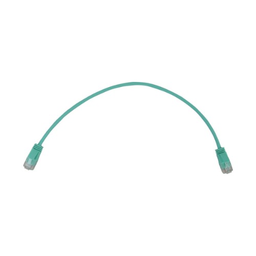Tripp Lite N261-S01-AQ networking cable Aqua color 11.8" (0.3 m) Cat6a U/UTP (UTP) Round