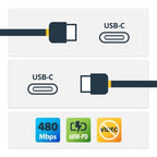 StarTech.com USB2CC50CM USB cable USB 2.0 19.7" (0.5 m) USB C 0.48 Gbit/s Black