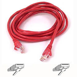 Belkin Cat6 Snagless Patch Cable 3 Ft. Red networking cable 35.4" (0.9 m)