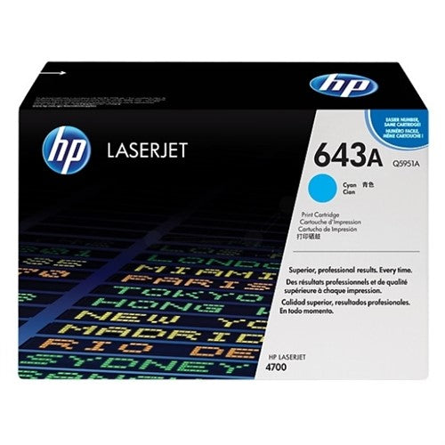 Q5951A (643A) Toner cyan, 10K pages @ 5% coverage