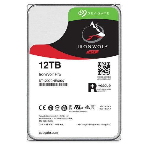 Seagate IronWolf Pro 12TB internal hard drive 7200 RPM 256 MB 3.5" Serial ATA III