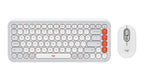 Logitech POP Icon Combo keyboard Mouse included Universal Bluetooth QWERTY English Orange, White