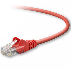 Belkin RJ45 Cat5e Patch Cable, Snagless Molded, 2m networking cable Red 78.7" (2 m)