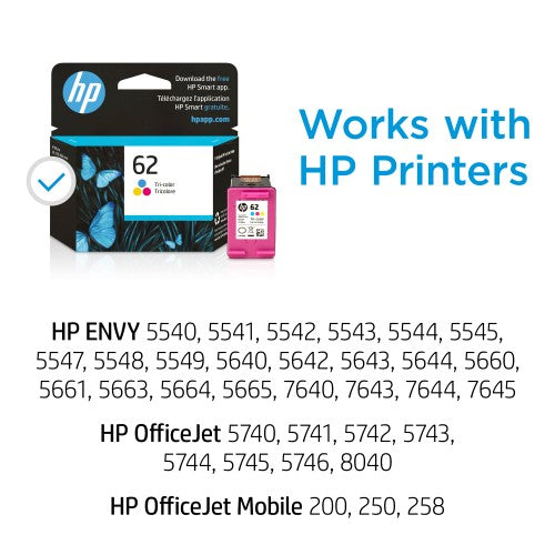 HP 62 Tri-color Original Ink Cartridge