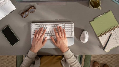 Logitech ERGO 920-013611 keyboard Mouse included Universal Bluetooth QWERTY US English White