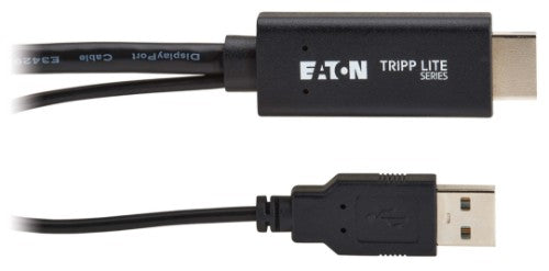 Eaton P567-02M-4K6 video cable adapter 78.7" (2 m) DisplayPort + USB Type-A HDMI Black