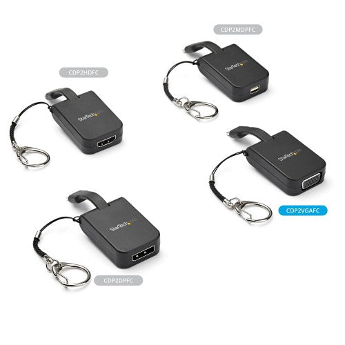 StarTech.com CDP2VGAFC USB graphics adapter 1920 x 1080 pixels Black