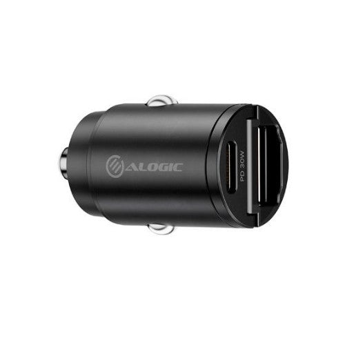 ALOGIC CRCA30 mobile device charger Headphones, Headset, Smartphone, Smartwatch, Tablet Black Cigar lighter Fast charging Auto