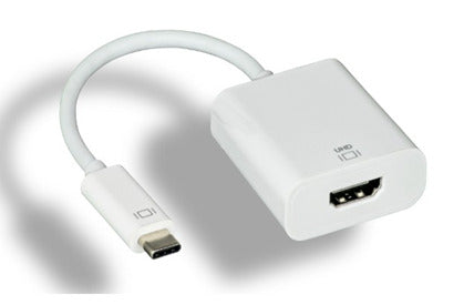 Axiom USB-C 3.1 Male to HDMI Female Adapter HDMI Type A (Standard) USB C White