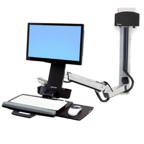 Ergotron StyleView Sit-Stand Combo Extender Silver Metal